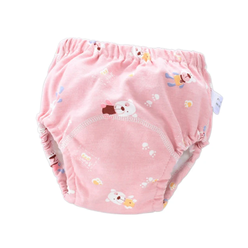 Girls Baby Reusable Washable Diaper Pant Infant Potty Training Cloth Pocket Nappy Panties 6 Layers Cover Wrap Diapers