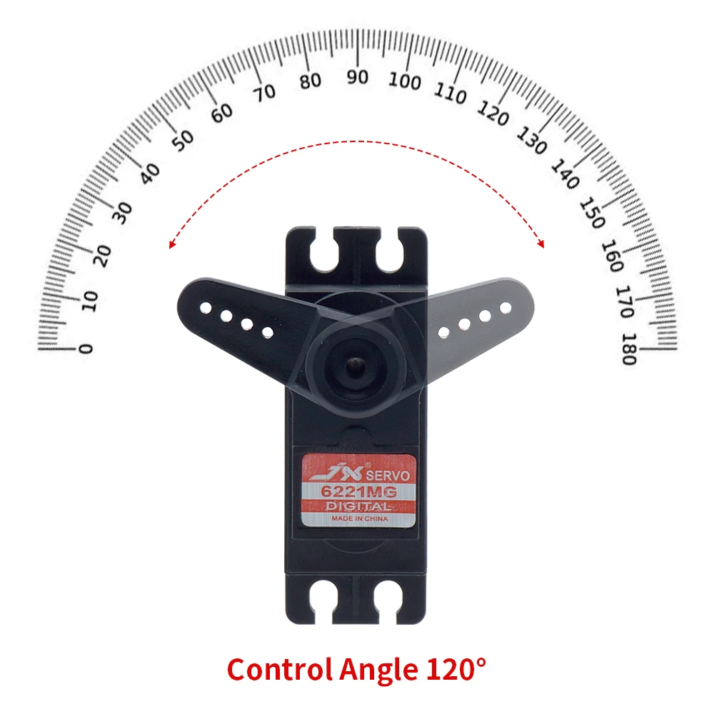 4 Stuks Jx PDI-6221MG Metalen Versnelling 20Kg Rc Servo Arm Grote Koppel Digitale Coreless Servo Voor Rc Auto Crawler Rc Boot Helikopter Model