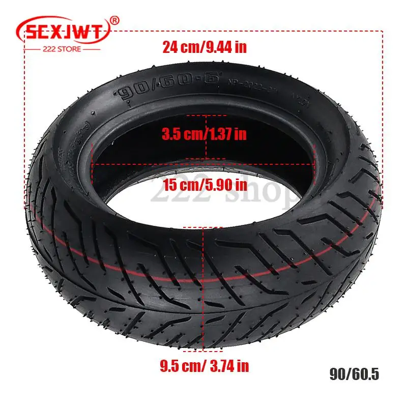 10 inch 90/60-6 tires for electric scooters with thickened vacuum tires for anti slip and wear resistance