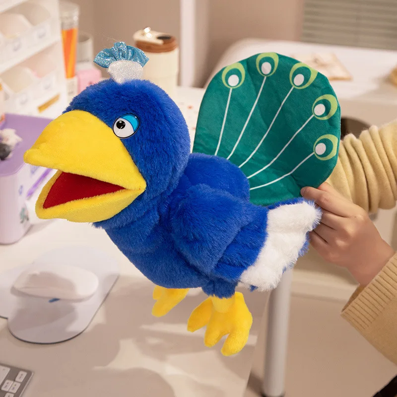 

Children Hand Puppet Plush Toy Peacock Animals Bird Open Mouth Animals Stuffed Gift