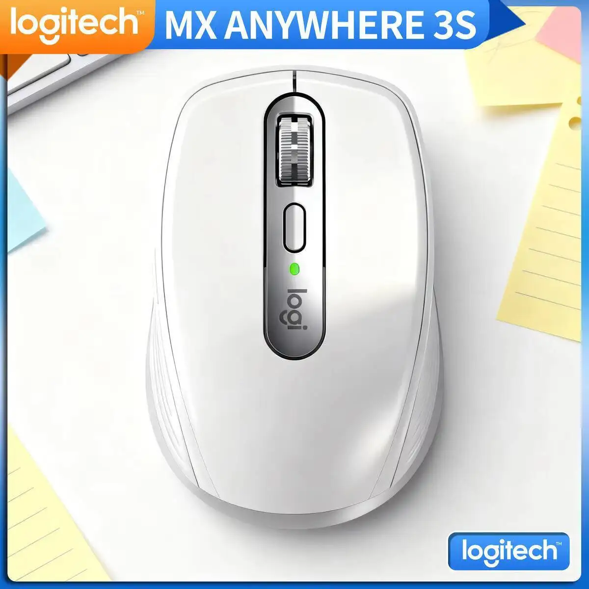 

Productivity MX Anywhere 3S - 8K DPI Tracking, MagSpeed Scroll, 3-Device Sync, Ideal for Sales Report & Office Task