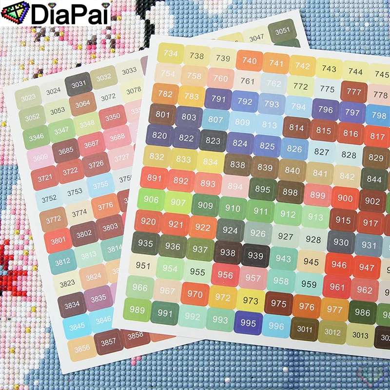 DIAPAI Diamond Painting DMC Colors Number Label Stickers For Storage Box Mosaic Beads Organizer Bottle Tool Cross Stitch Mark