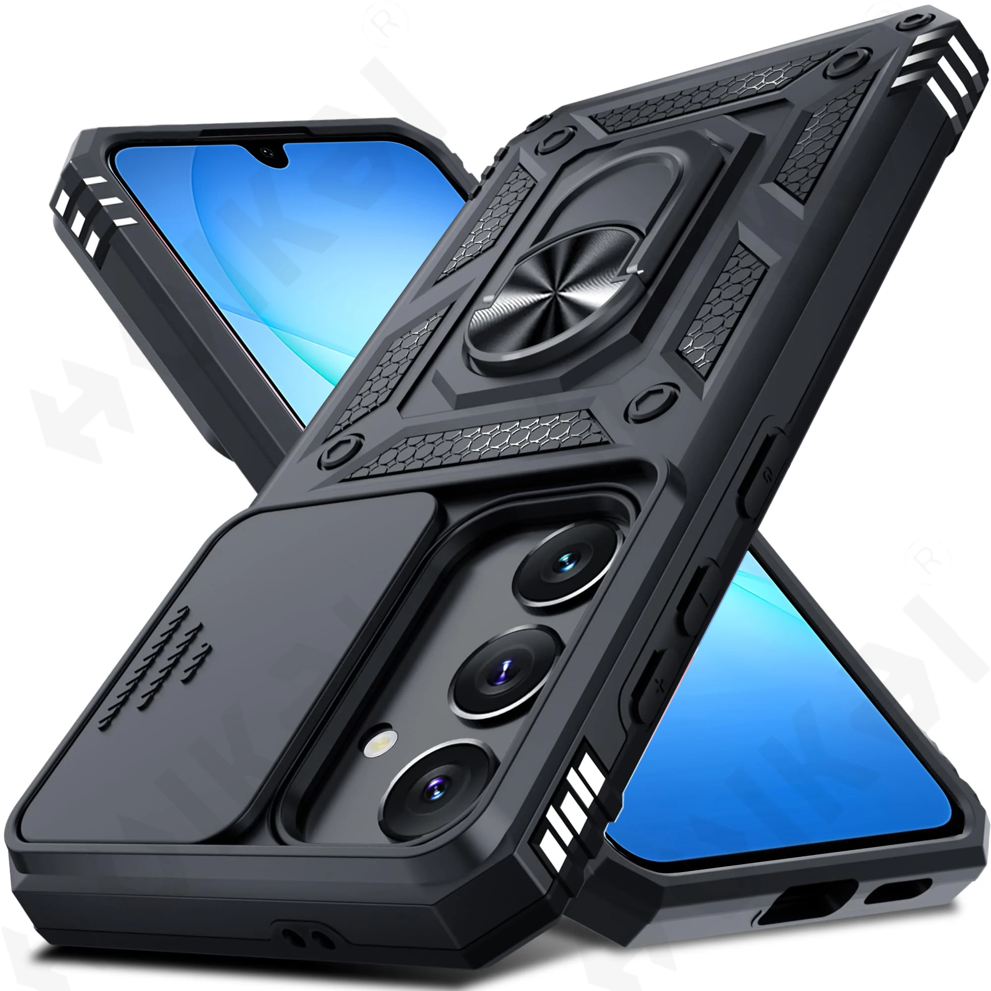 Чехол для Samsung Galaxy S25 S24 S23 Ultra Plus FE A17 A36 A56 A55 A35 5G Защитный чехол в стиле милитари с камерой