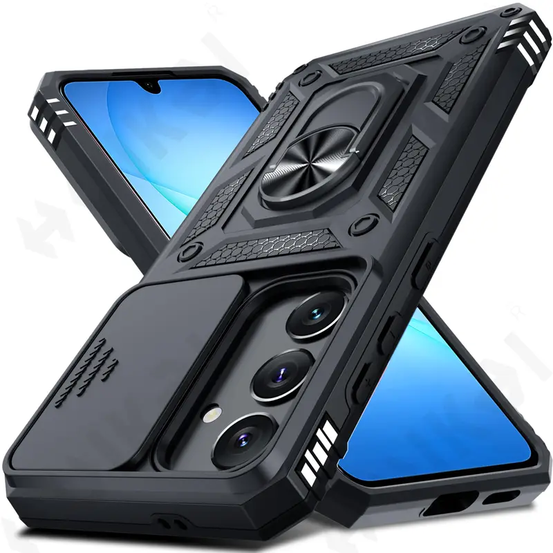 Samsung Galaxy phone case featuring a sliding camera cover and military grade protection