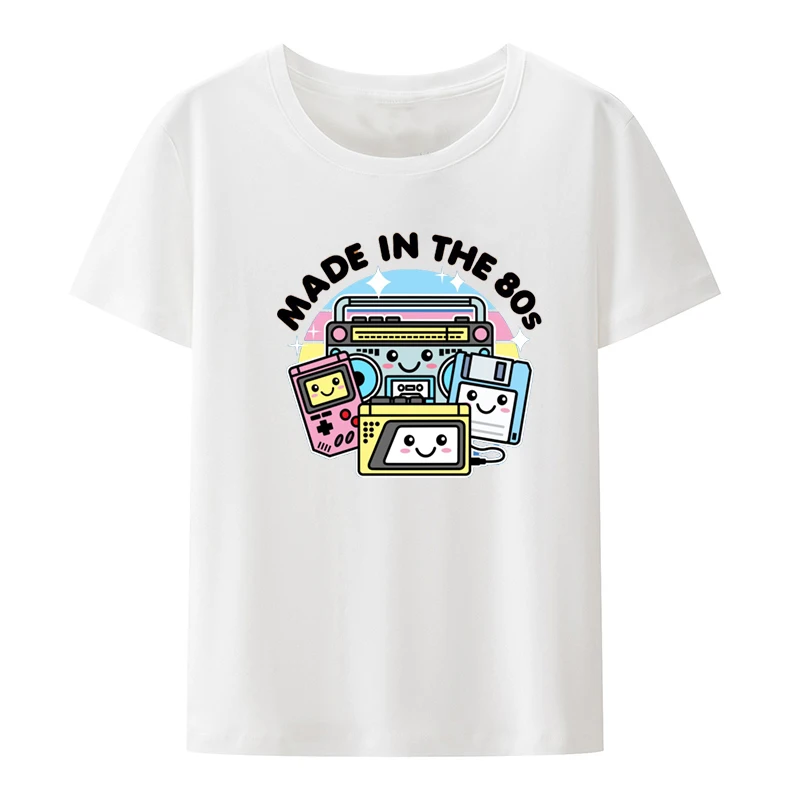 Made in the 80s Drk Graphic Print T-shirt Funny Tee Summer Clothes for Men Clothing Novelty Hipster Pattern Creative Humor Cool