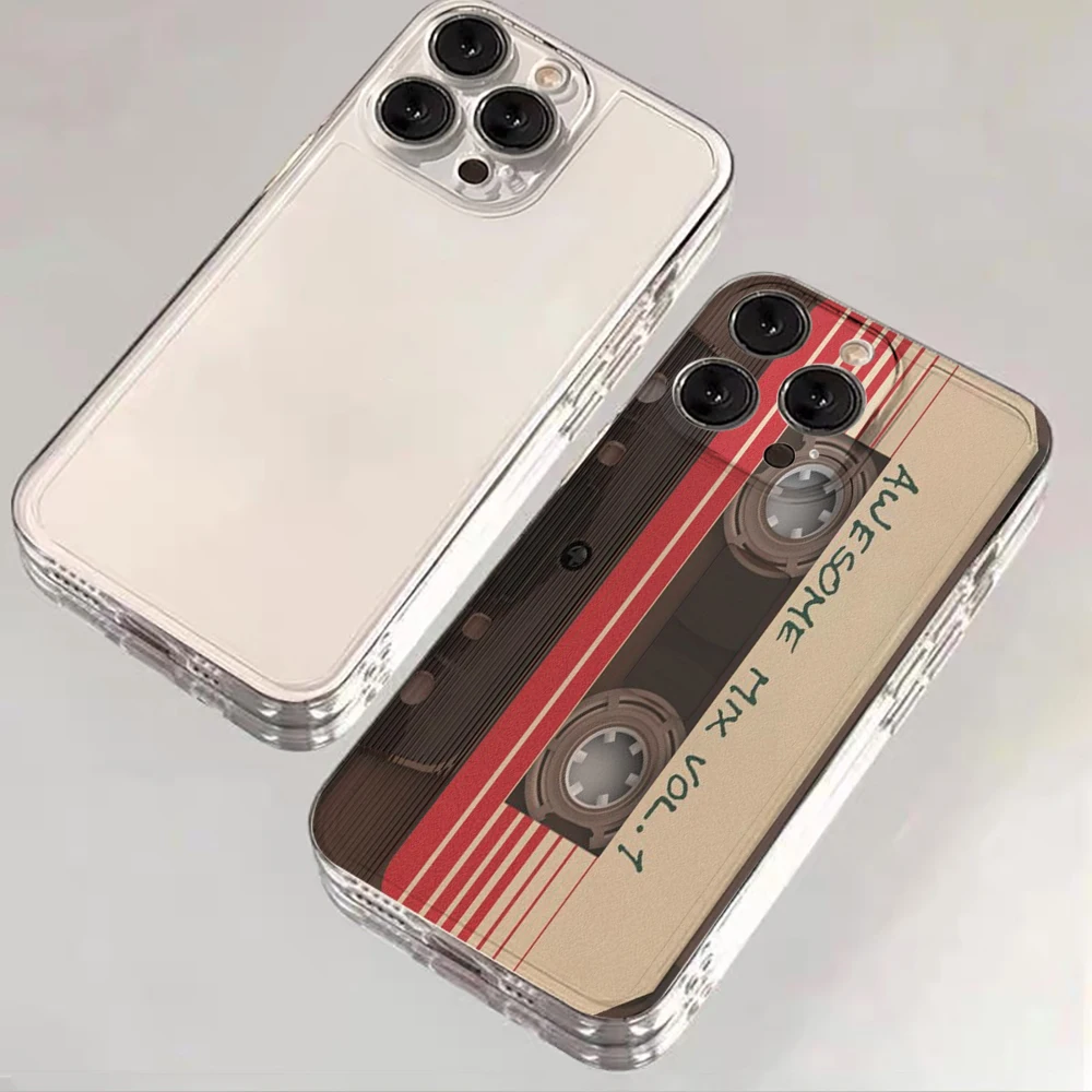 Kassetten-Kunst Klare Hülle für iPhone 16 17 15 Pro Max Hüllen iPhone 11 12 13 14 ProMax Plus 8 XS XR Transparente Retro-Abdeckung – Detail 4