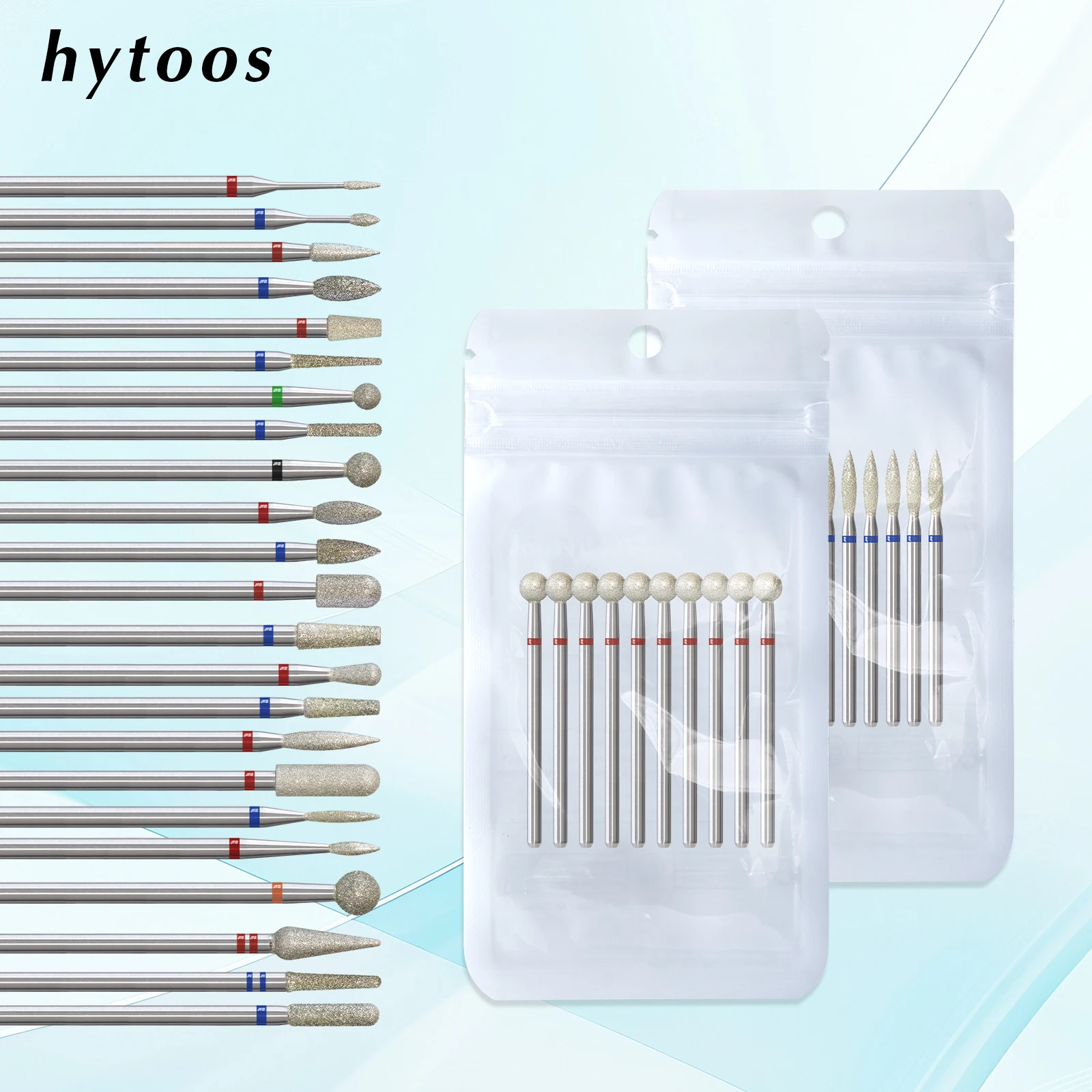 

HYTOOS 10 шт./упак. алмазные сверла для ногтей Pro русская насадка для очистки кутикулы для ногтей омертвевшая кожа очиститель кутикулы инструменты для предварительной обработки