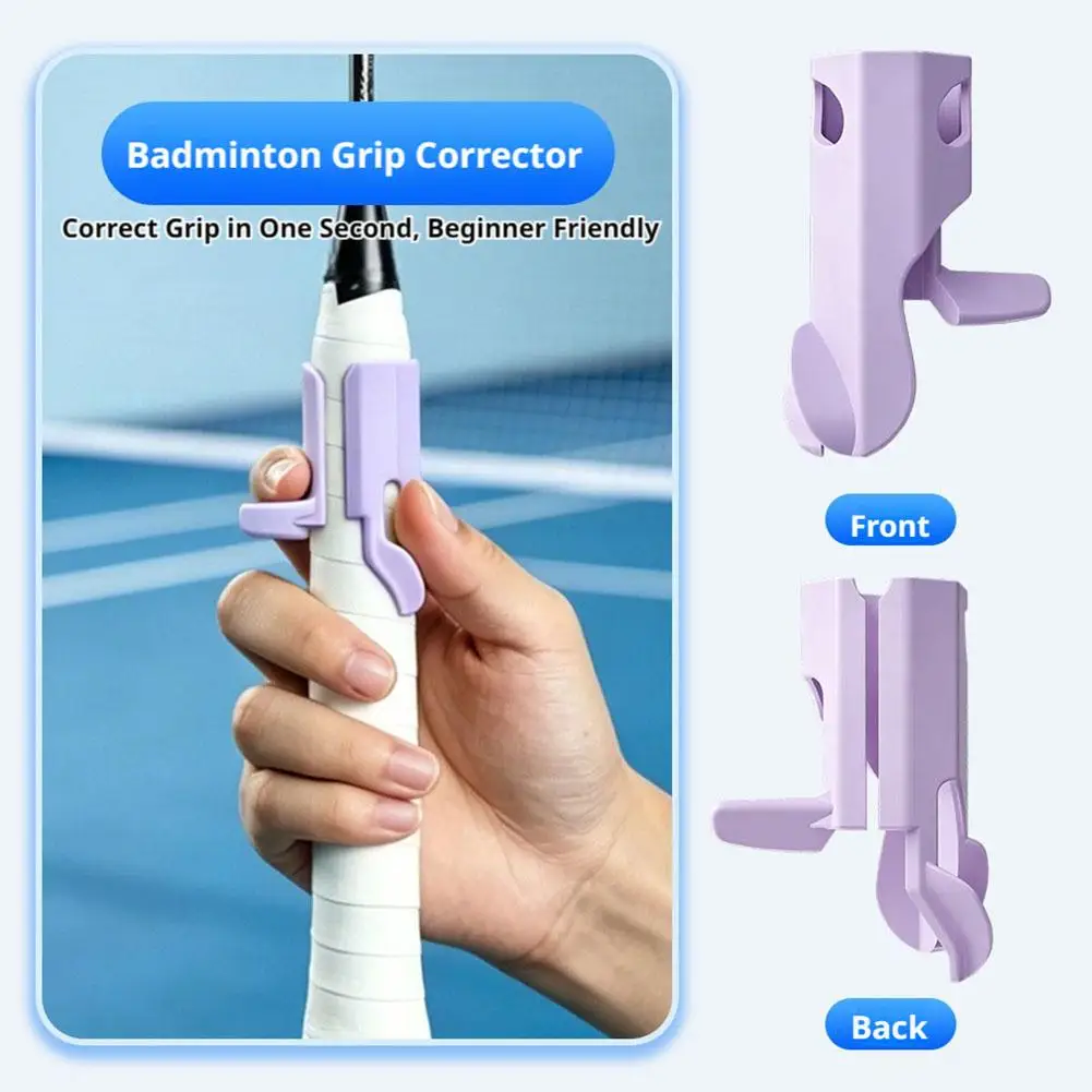 Badminton Grip Corrector Professional Training Tool Ergonomic Anti-Slip Handle Cover Finger Gesture Trainer for Beginners