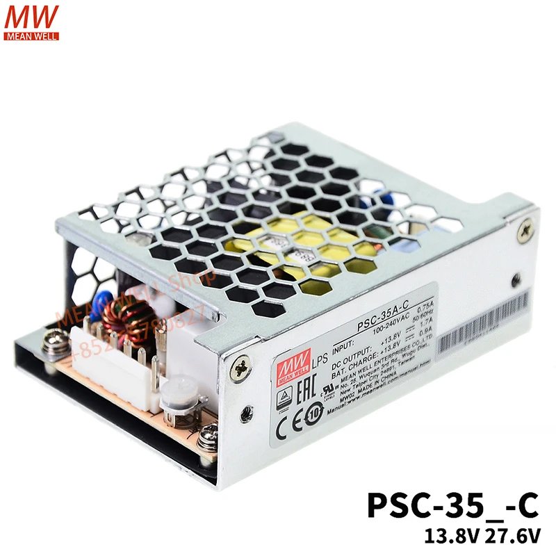Original MEAN WELL 35W Single Output with Battery Charger(UPS Function) PSC-35A-C PSC-35B-C Machine Thell Type