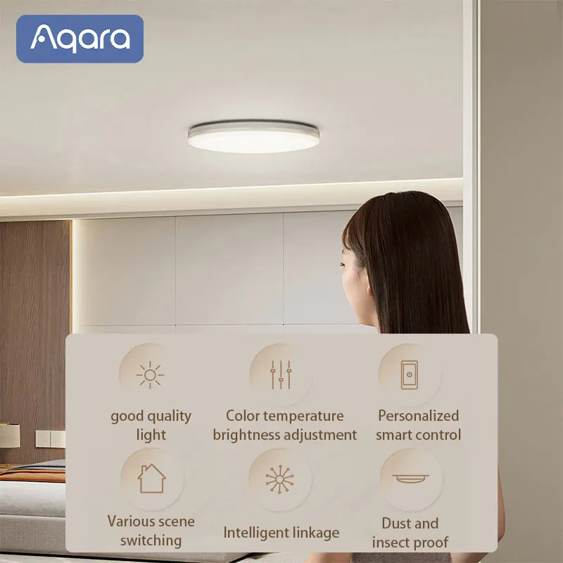 Оригинальный умный потолочный светильник Aqara L1 ZigBee с регулируемой цветовой температурой, требуется концентратор для умного дома, работа с приложением Homekit Mi Home