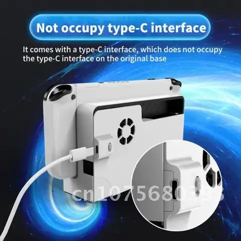 

Quiet Fans Cooling Switch OLED Host Base Radiator Ultra-thin Temperature Controlled Game Console Cooler For NS Switch OLED