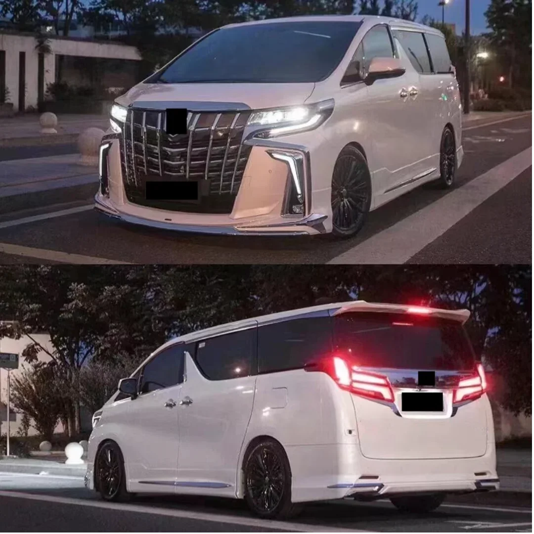 

Car Front Bumper Grill Grille mask Side skirt For Toyota Alphard modified Body kit surround accessories