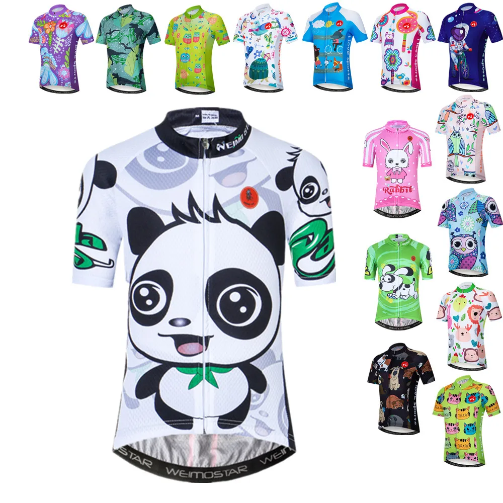 

Weimostar Cycling Jersey Kids Summer Bike Shirt Boys Girls Short Sleeve Mountain Bicycle Jersey Tops Road Children Cycling Shirt