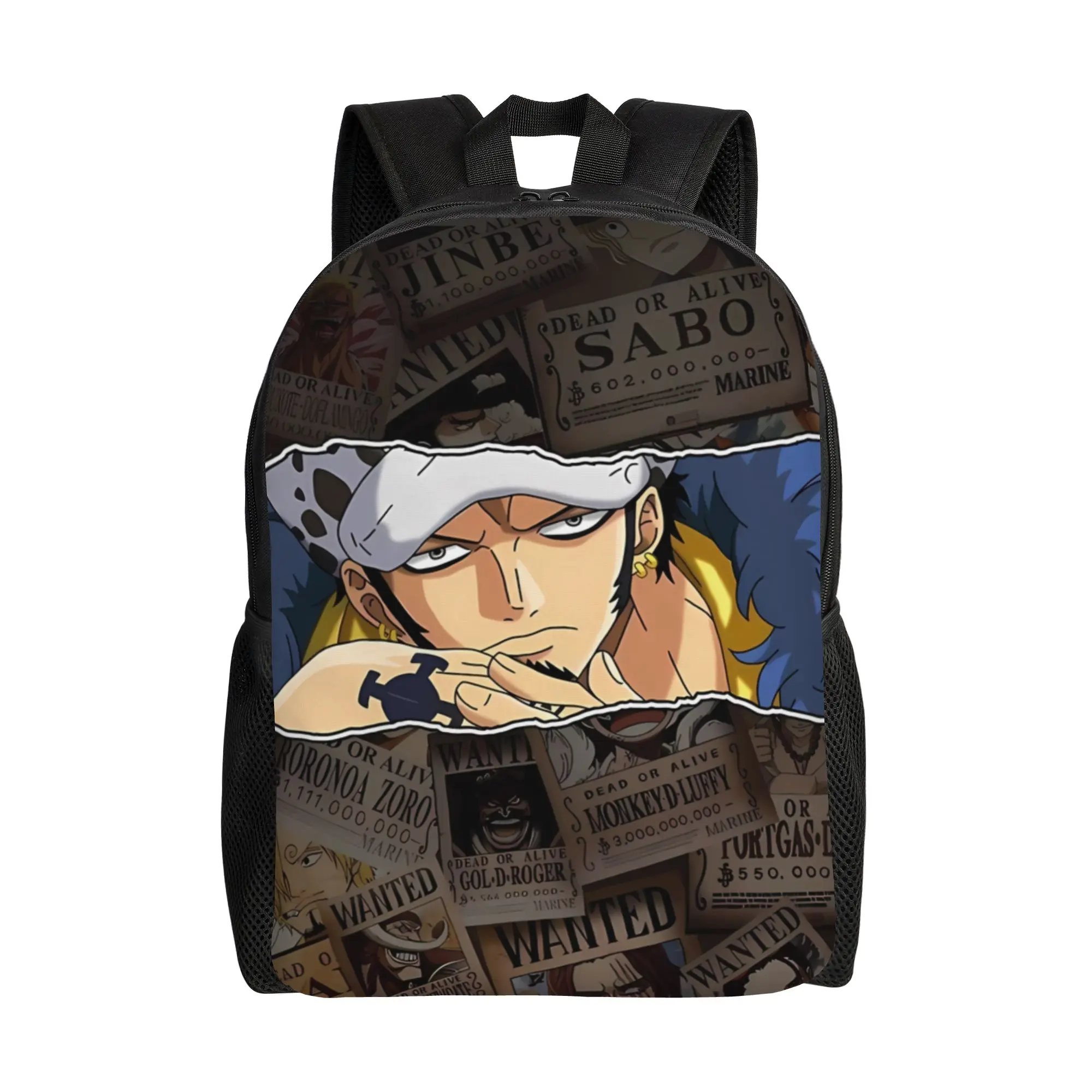 

Back to school season Trafalgar Law Schoolbag One Piece Female Portable Backpack