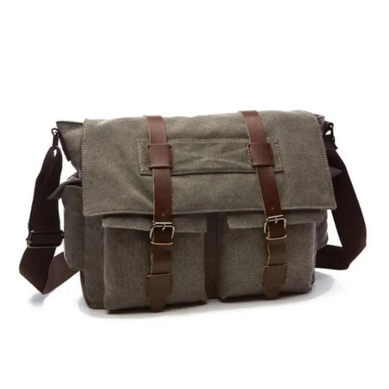 Men Trip Bag Canvas Travel Tote Luggage Bag Large Capacity Shoulder Bag