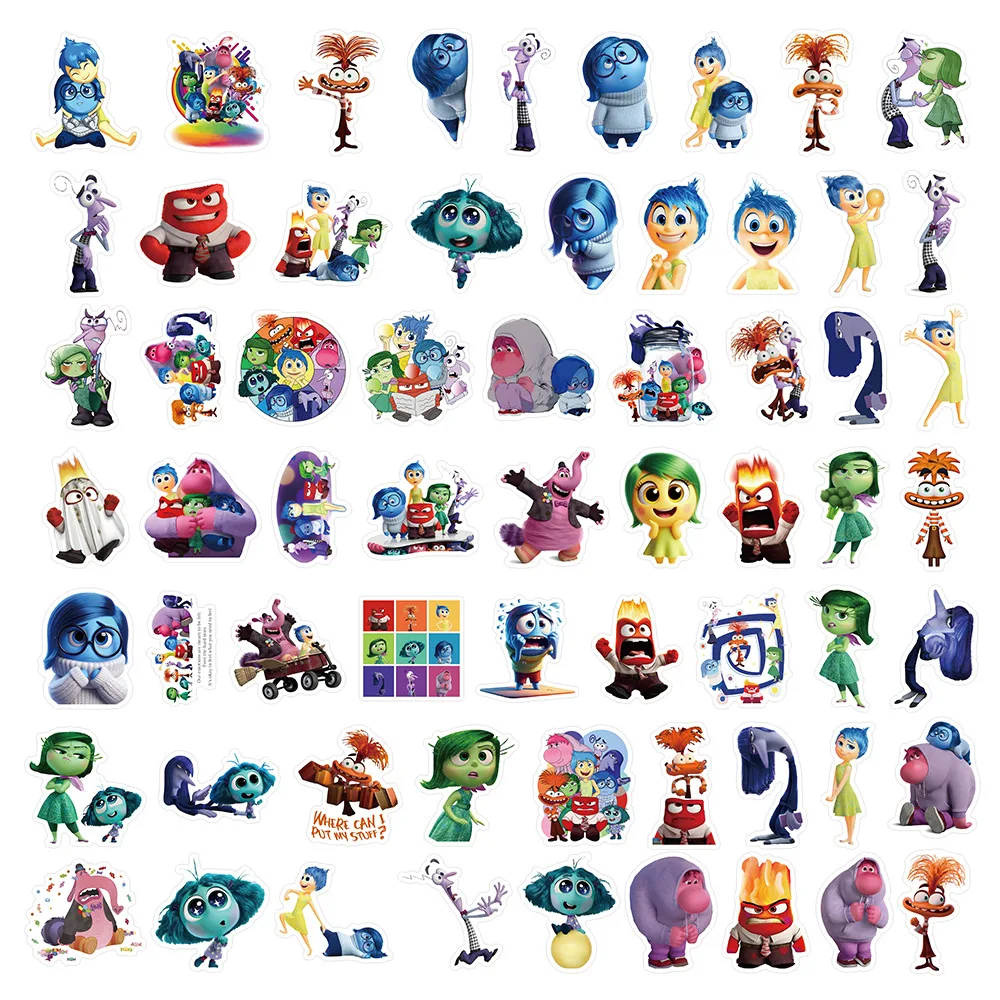 10/30/60PCS Inside Out Stickers Funny Cartoon Sticker Disney Decals DIY Luggage Laptop Phone Guitar Car Bike Skateboard Kids Toy