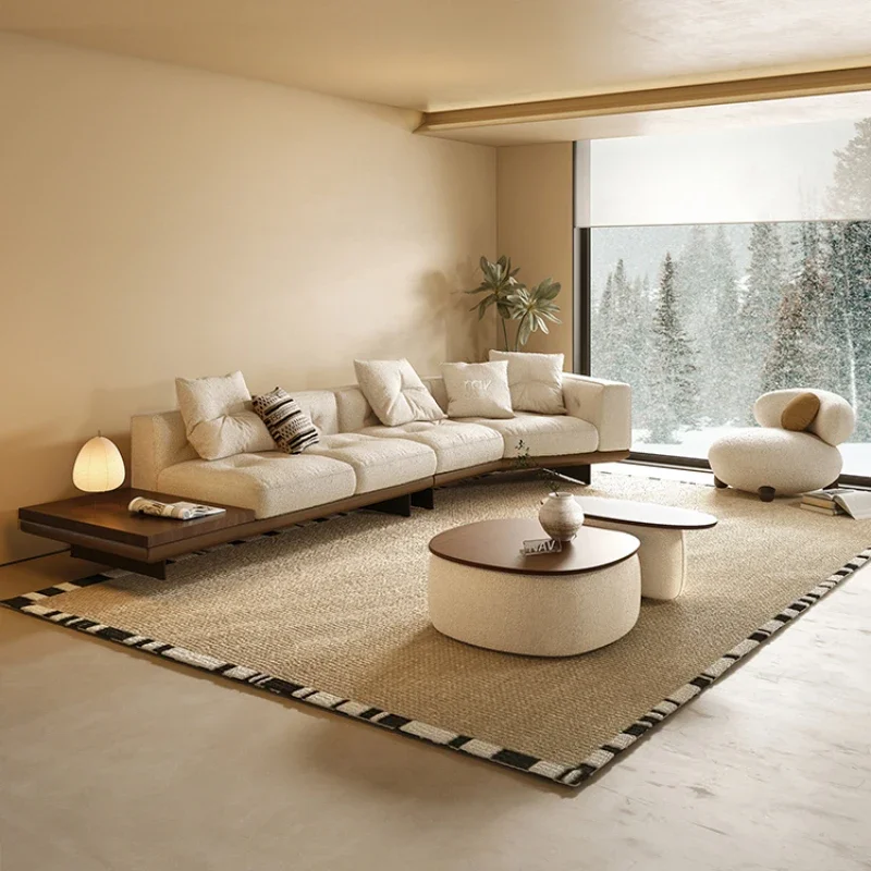 Wabi Sansan sofa special-shaped corner living room simple modern cotton and linen sofa
