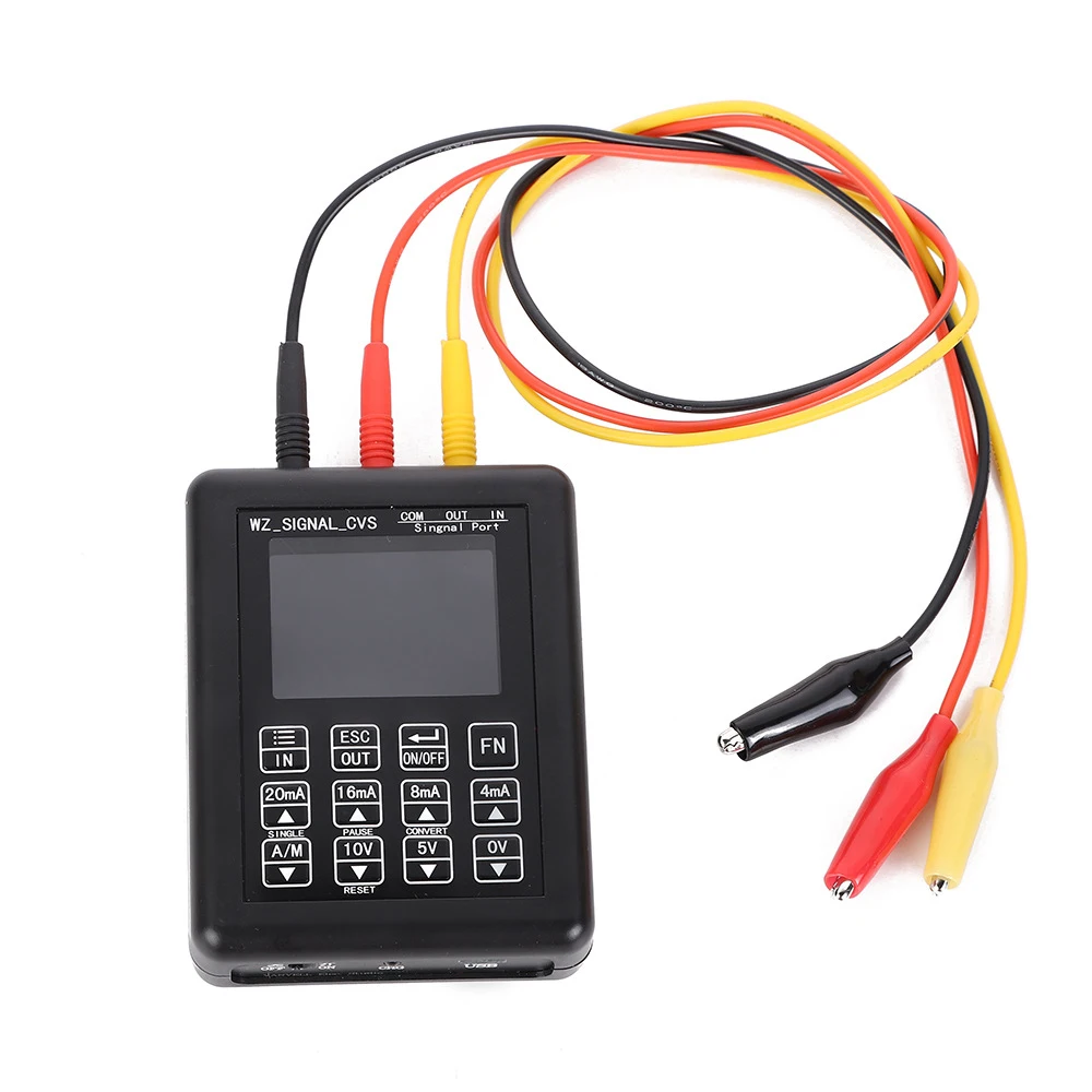 Portable 0-20mA 4-20mA 0-10V 0-12V Signal Generator 0-24mA LCD Display Calibrator Measuring Meter Debugging Tool Micro port