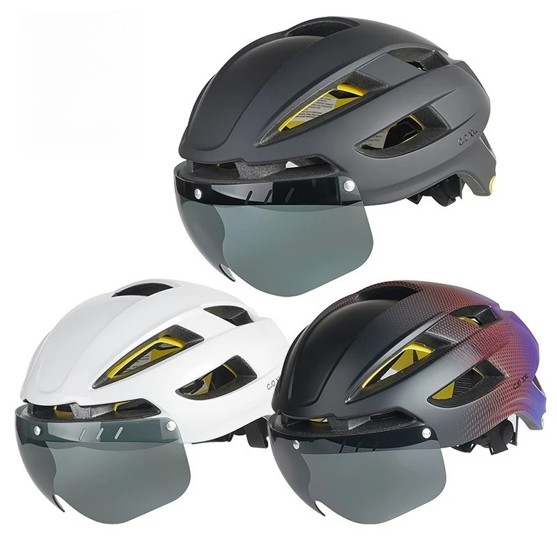 

Goggles Riding Helmet Large Mountain Road Bike Hard Hat