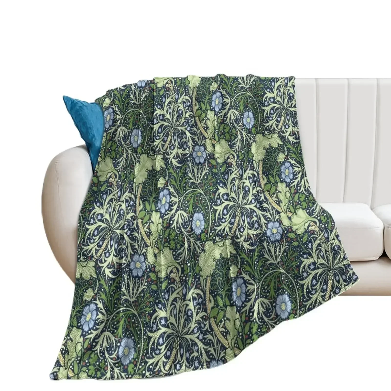 

Seaweed by John Henry Dearle for William Morris Throw Blanket Bed Fashionable Soft Big Decorative Beds Blankets