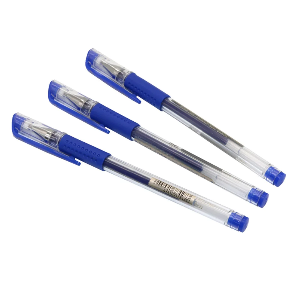 

12Pcs Gel Ink Roller Ball Pen Set 0.5mm Fine Tip Comfortable Grip Smooth Writing for Office School Blue Gel Ink Pens