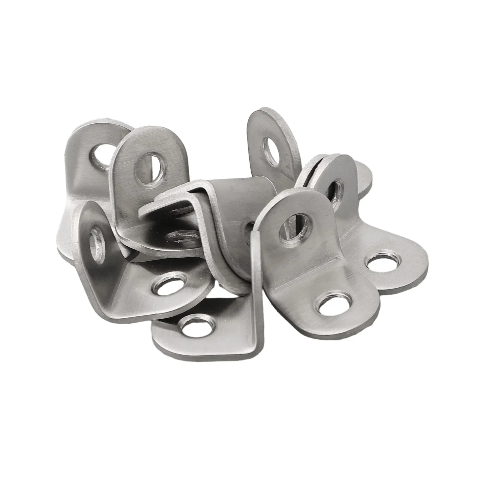 Furniture Corner Brackets Right Angle Rust-resistant Silver Stainless Steel 90 Degree Bracket L Shape Repair Shelf