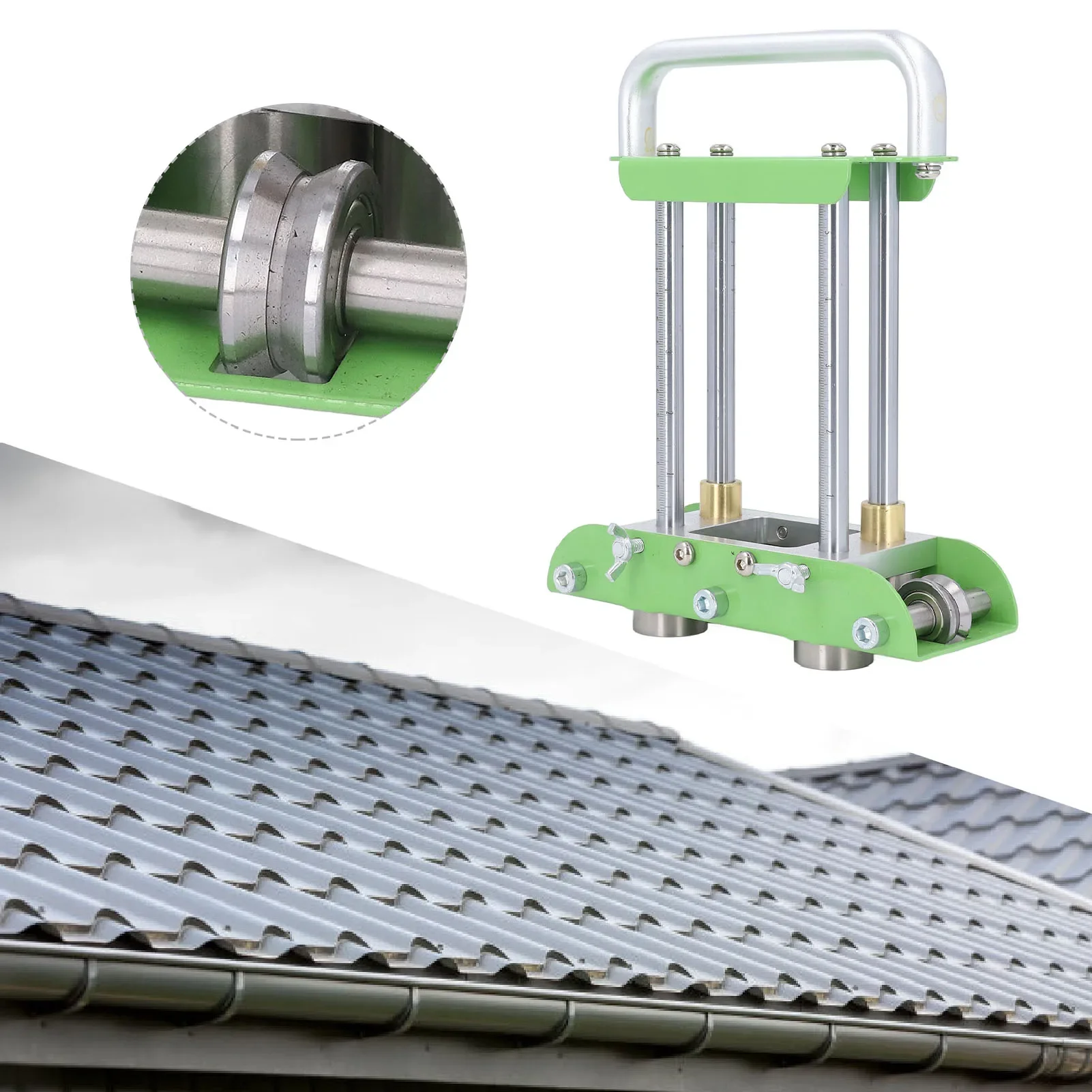 

2 Station Sheet Metal Bender Lightweight Metal Roofing Bending Tool Tight Accurate Clamping Manual for Gutter Splashing Boards