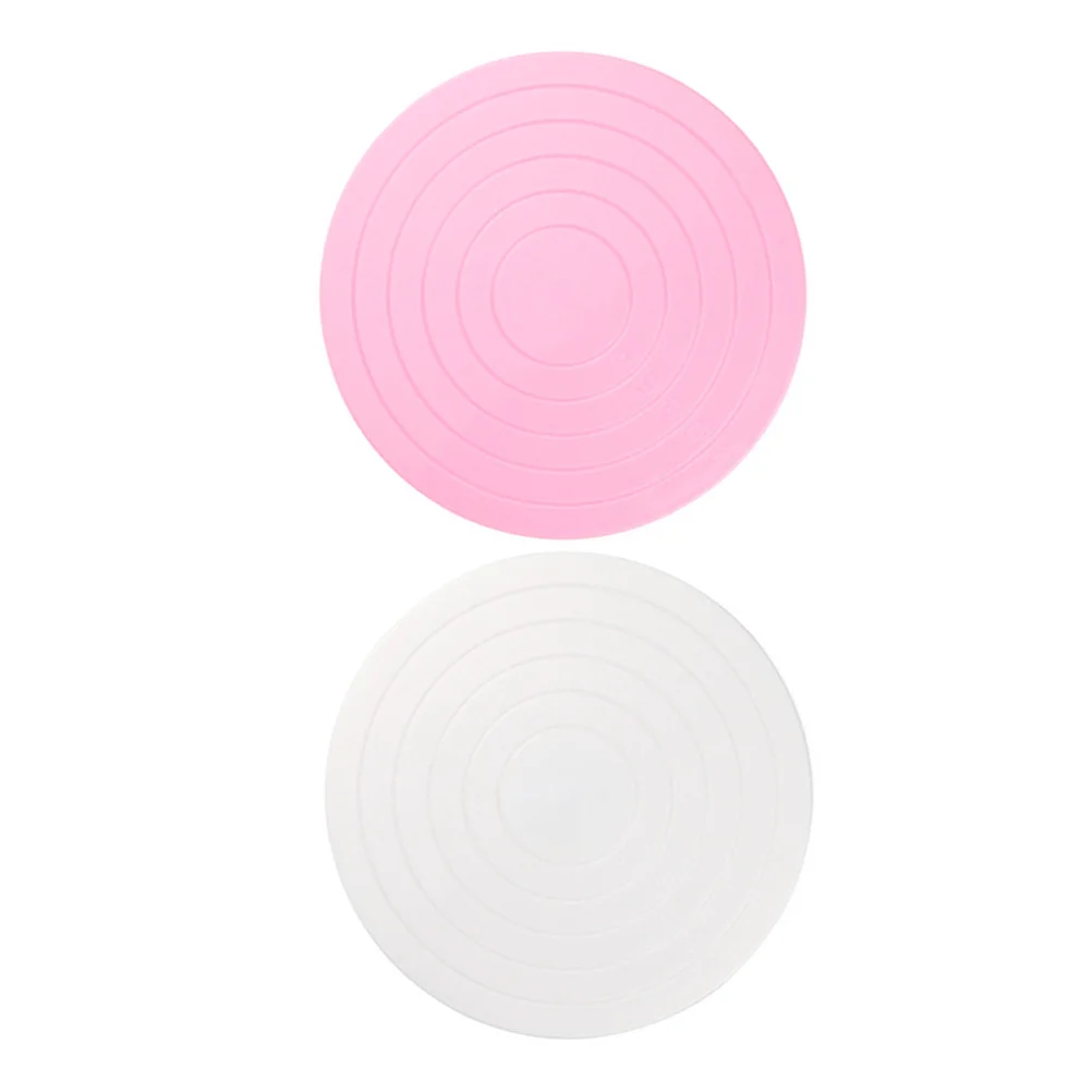 

2Pcs Mini 360 Degree Rotating Cake Decorating Stand Plastic Spinner for DIY Cakes Cookies Home Kitchen Bakeries