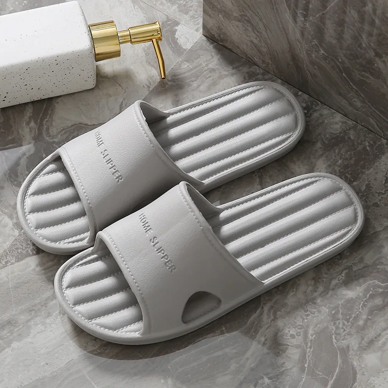 Men's Slippers for Women Summer Home Indoor Bath Non-Slip Home Bathroom Soft Bottom Home Couple Slippers for Men