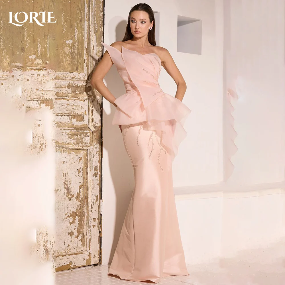 

LORIE Sexy Slit Mermaid Evening Dresses Pleats Sweethart Ruched Prom Gown Party Dresses 2025 Customized Brithday Gown No Glove