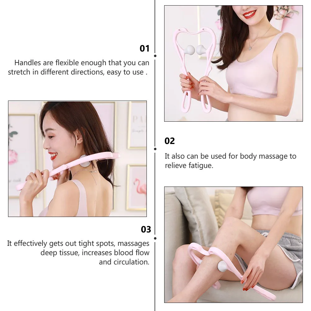 

Портативный массажер для шейного позвонка, ручной инструмент для самостоятельного массажа шеи с гибкими ручками для облегчения жесткости