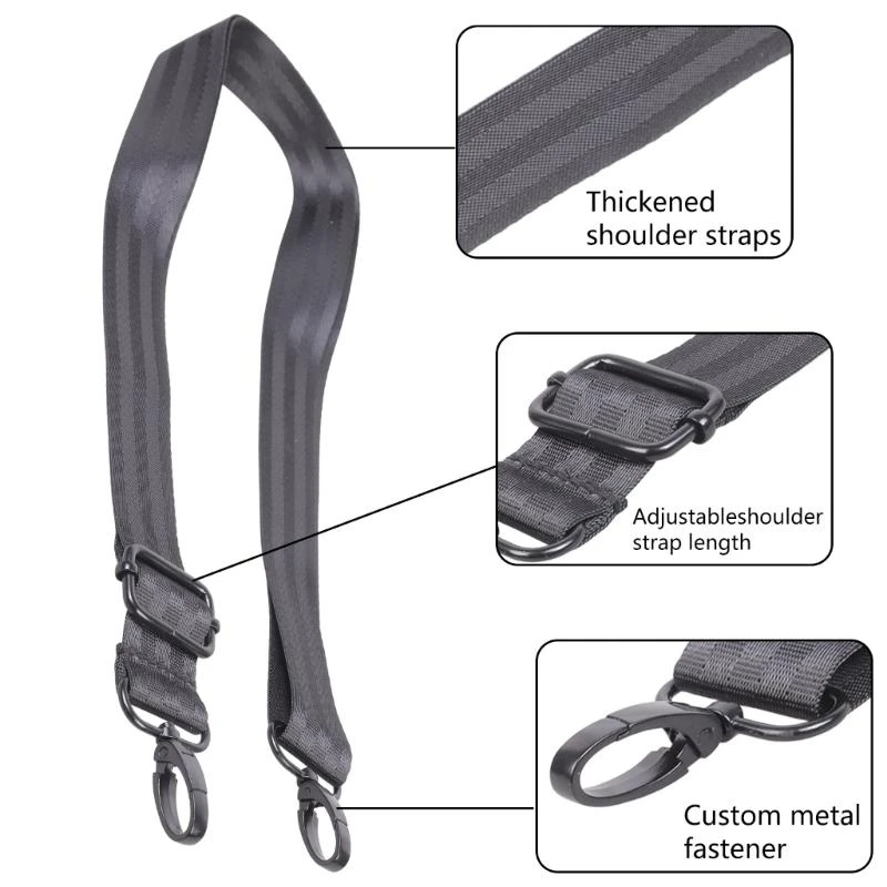  Detachable Crossbody Strap For Purses Backpacks Photography Gear Adjustable Nylon Shoulder Belt Rotating