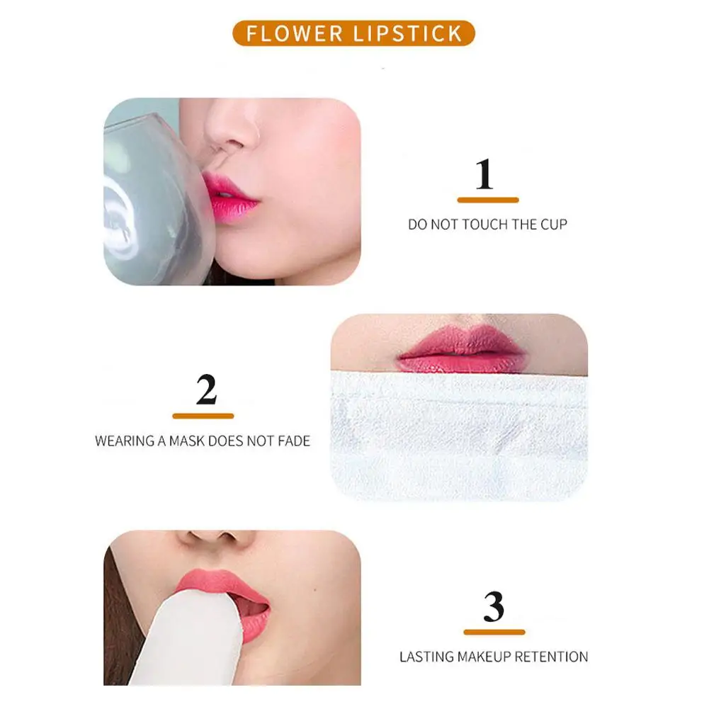 Lápiz labial de gelatina de cristal con flores frescas en el interior, hidratante, brillo de labios transparente, bálsamo que cambia de Color con temperatura, lápiz labial de estado de ánimo