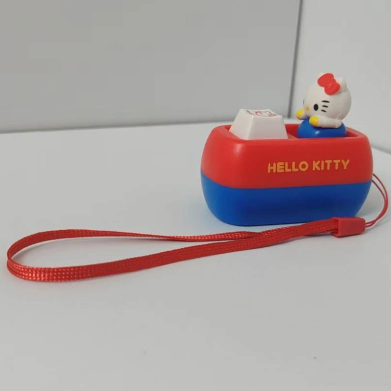 Hello Kitty Recordable Voice Button Keychain Cute Talking Sound Recording Pendant Kawaii Fidget Toy  Gift Ornament view 6