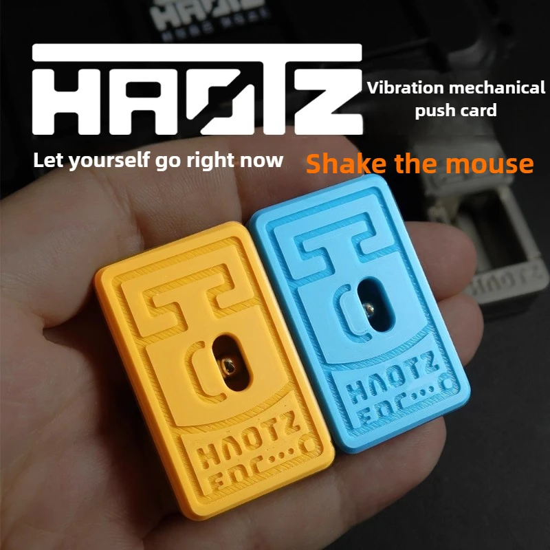 HAOTZ EDC 3D Printed Ding Ding Magnetic Vibration Mechanical Fingertip Push Card Decompression Toy