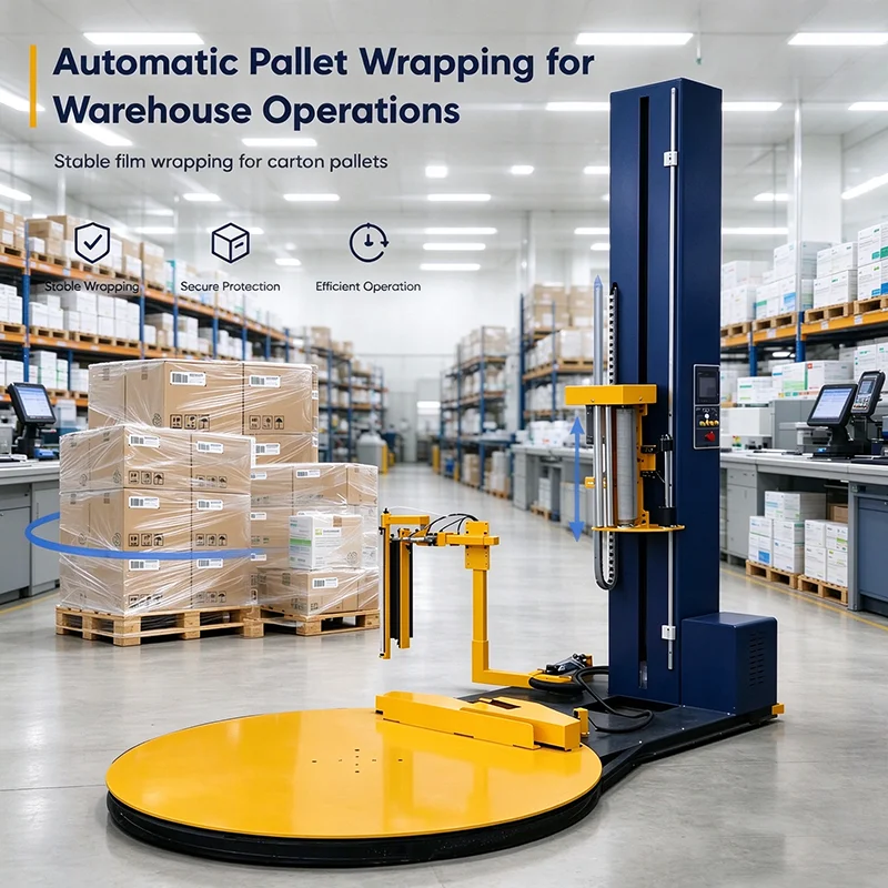 Commercial Pallet Wrapping Equipment Fully Automatic Turntable Pallet Stretch Wrapper for Wholesale