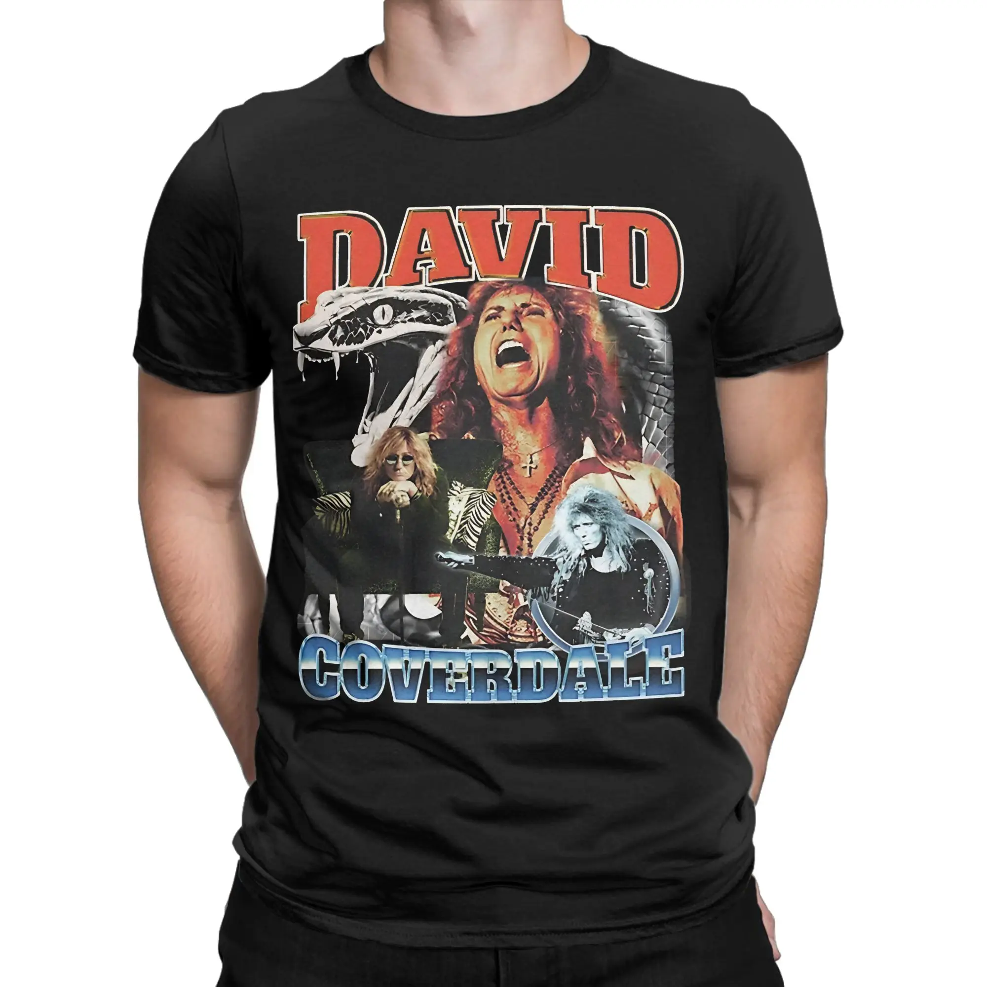 Camiseta clásica divertida con gráfico 100% de algodón, camisetas de Whitesnake para hombres
