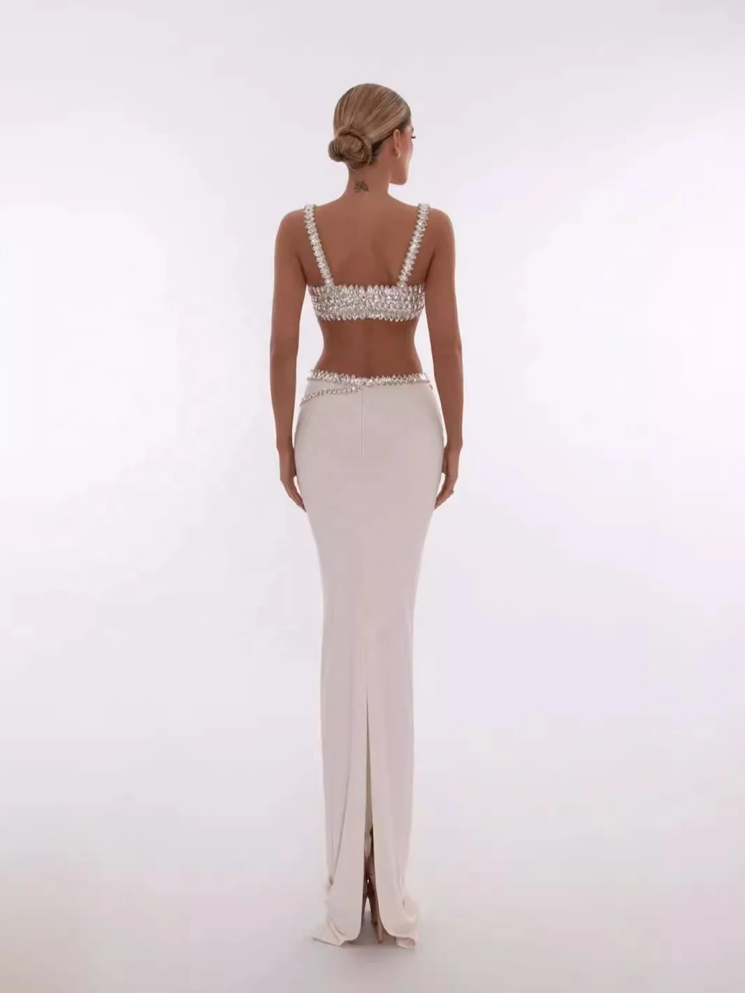 Fashion Sexy Flash Diamond Evening Dresses Bag Buttock Long Dress Exquisite High Quality Prom Party Gowns for Women Customized