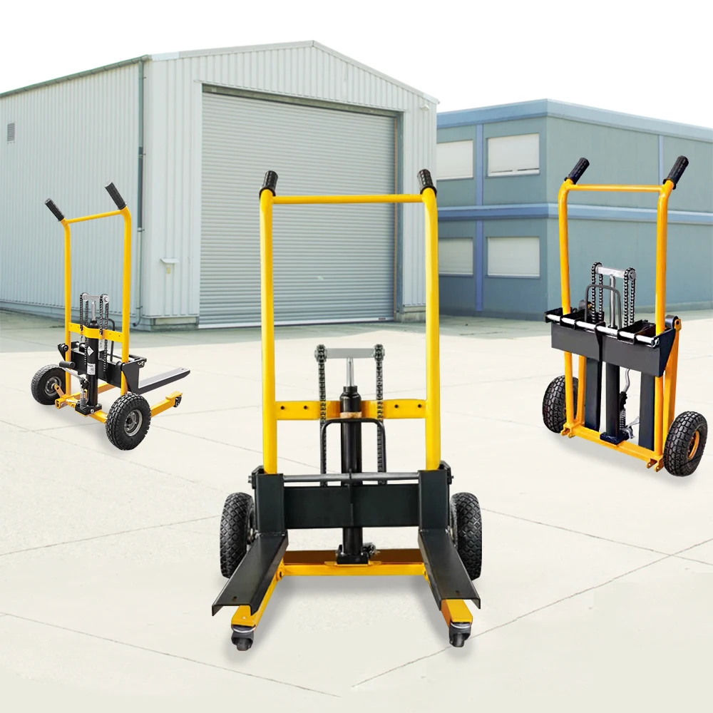 Mini Pallet Forklift Truck 200kg Capacity Simple Manual Stacker for Efficient Storage Solutions
