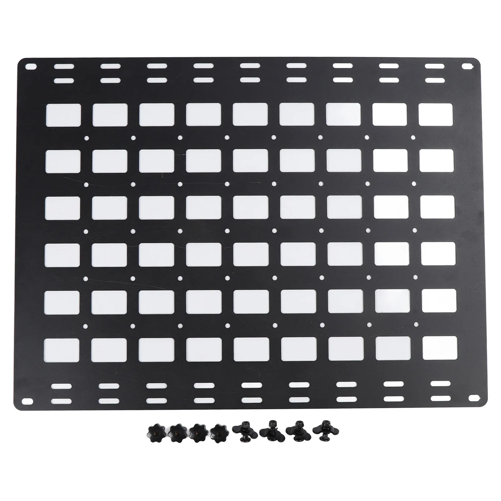 Molle Panel Organizer High Hardness Truck Bed Molle Panel Rustproof Multifunctional 800 X 600 X 2mm for L Track Rail Bed Panel