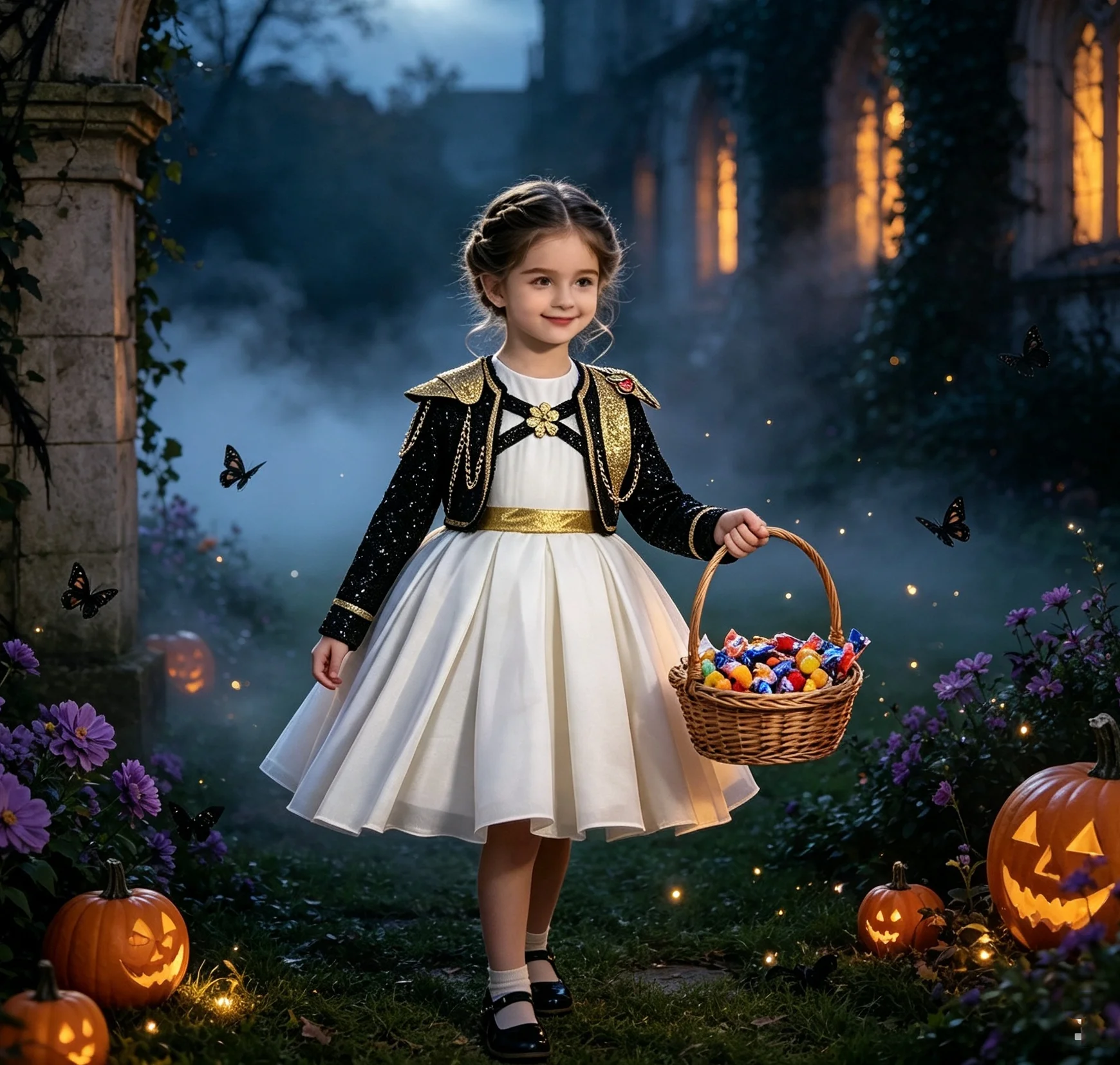 Girl's special occasion costume, girl's hip-hop sequin set, Halloween role-playing costume, carnival costume+earrings