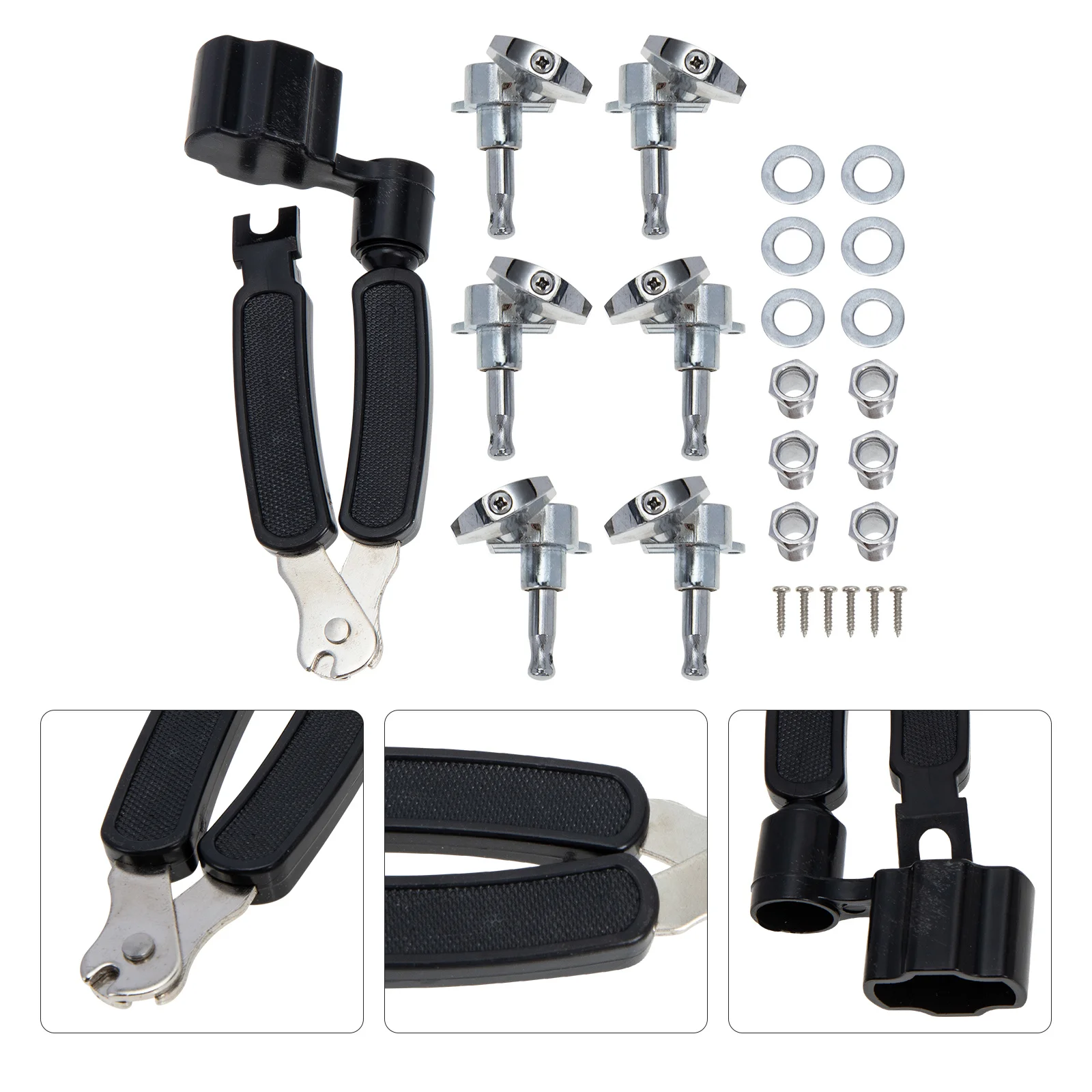 

1Set Guitar Luthier Tool Durable Design Easy Carry Operate Fast String Change Wide Use Electric Ukulele Maintenance Gift