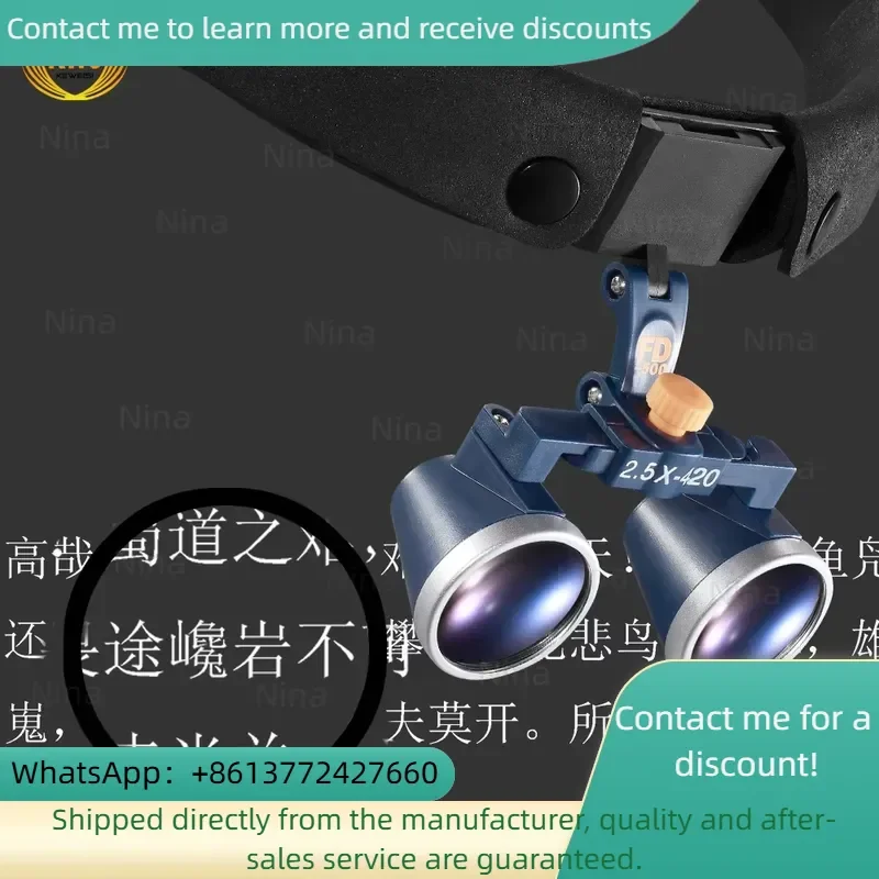 3.5X Binoculars with Manual Power Source Microsurgery Pet Medical Loupes ENT General Surgery Magnifier Loupes