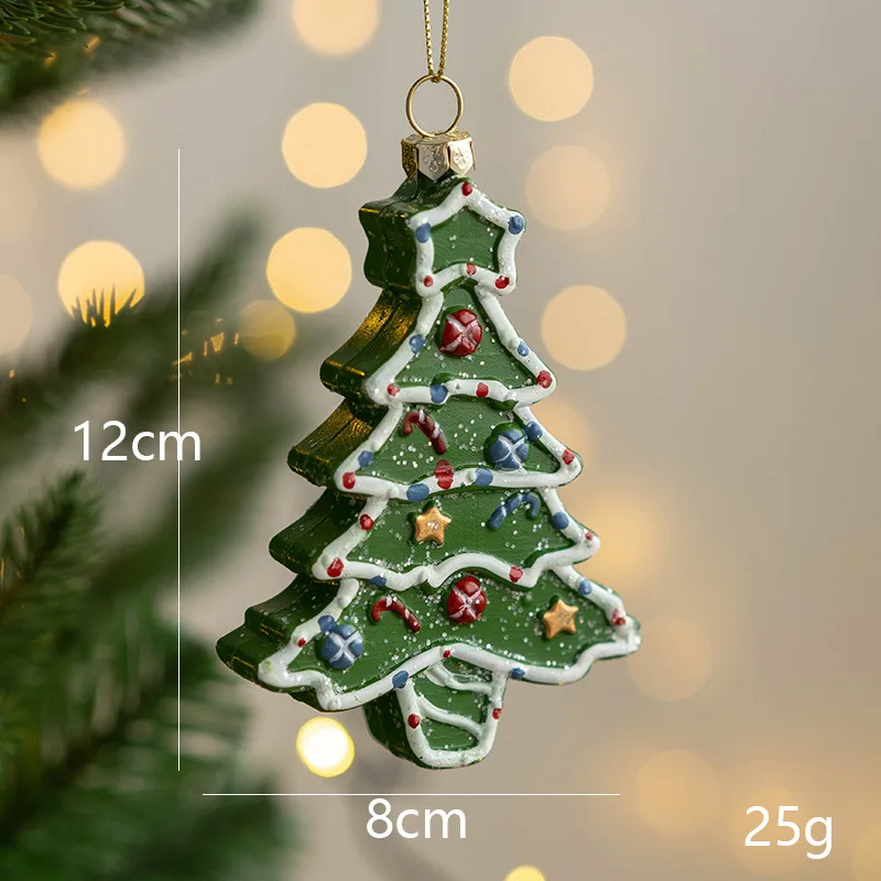 2Pcs Christmas Colored Shaped Ball Christmas Tree Decor Pendant Christmas Gift Bag Car House Snowman Garland New Year Ornament