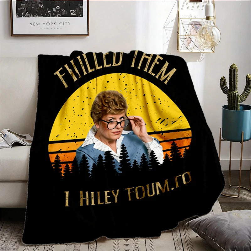 Jessica Murder She Wrote Retro Vintage Comfort T-Soft Blanket, Funny Murder She Wrote I Killed Them I Killed Them All Co