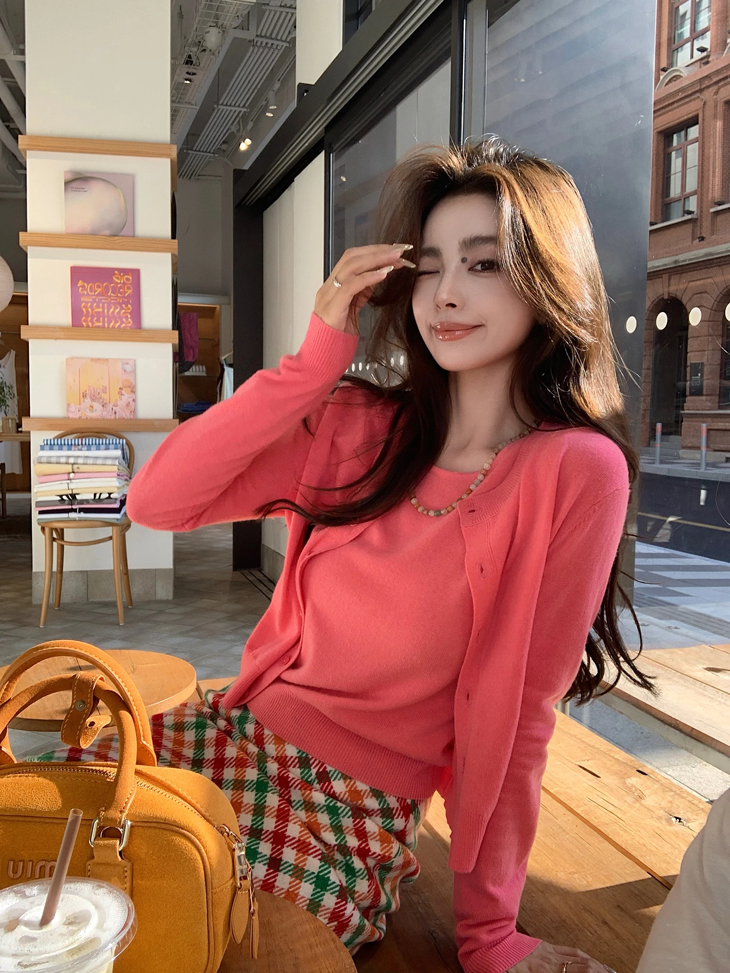 

Lilylikes Miu Sle Vintage Sweetheart 00% Wool Girl's Knitted Open Cardigan Vest Soft Regular Fit Autumn Season