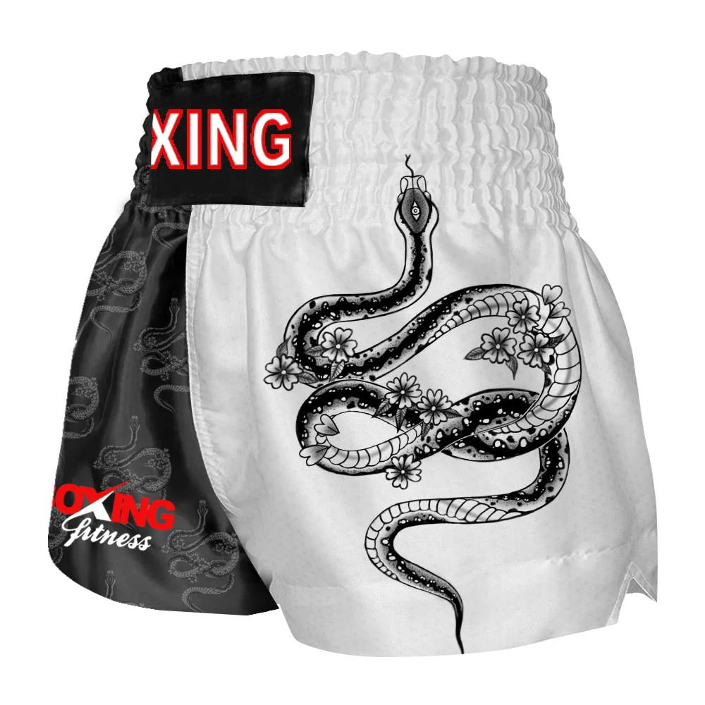 Muay Thai Shorts Cool Floral Prints MMA Boxing Pants KickBoxing Men Fight Grappling Sportswear Boxing Short Pant Wholesale