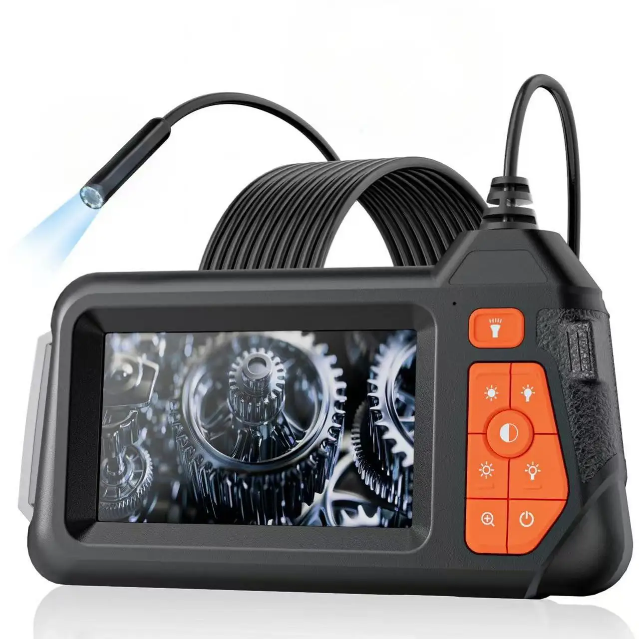 4.5Inch IPS Screen 8MM 2MP 1080P Dual Lens Side-view&Front View  Endoscope  CMOS Borescope Inspection Digital Microscope Camera