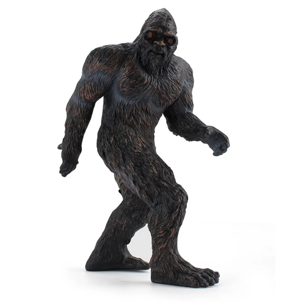 PVC Bigfoot Statue Exquisite 5.9inch Black Brown Primitive Animal Tabletop Decorations Indoor Desk Decoration Gift Office