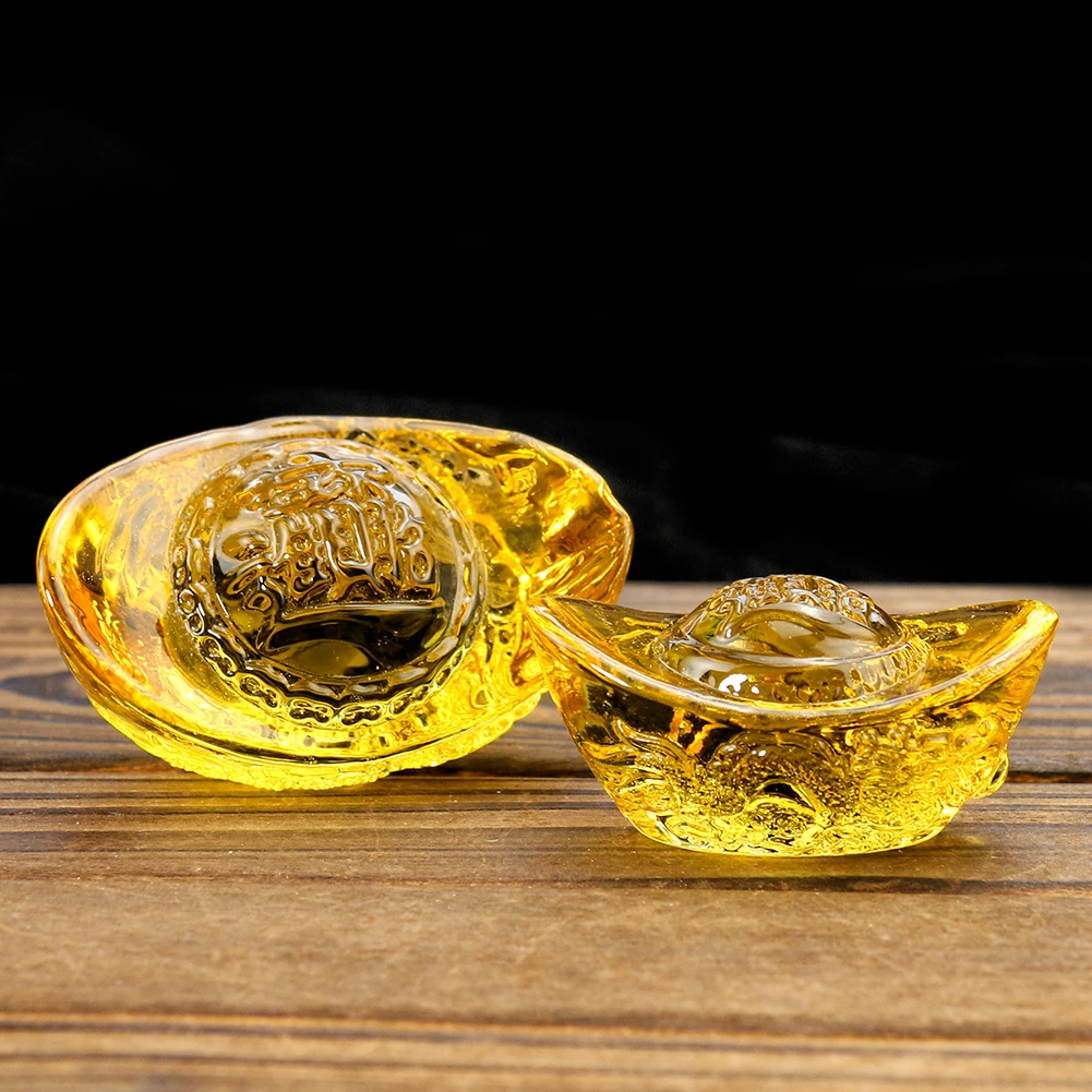Citrine Yuanbao Carving Chinese Dragon Lucky Mascot Feng Shui Handicrafts Home Gifts Decoration Ornaments Supplies